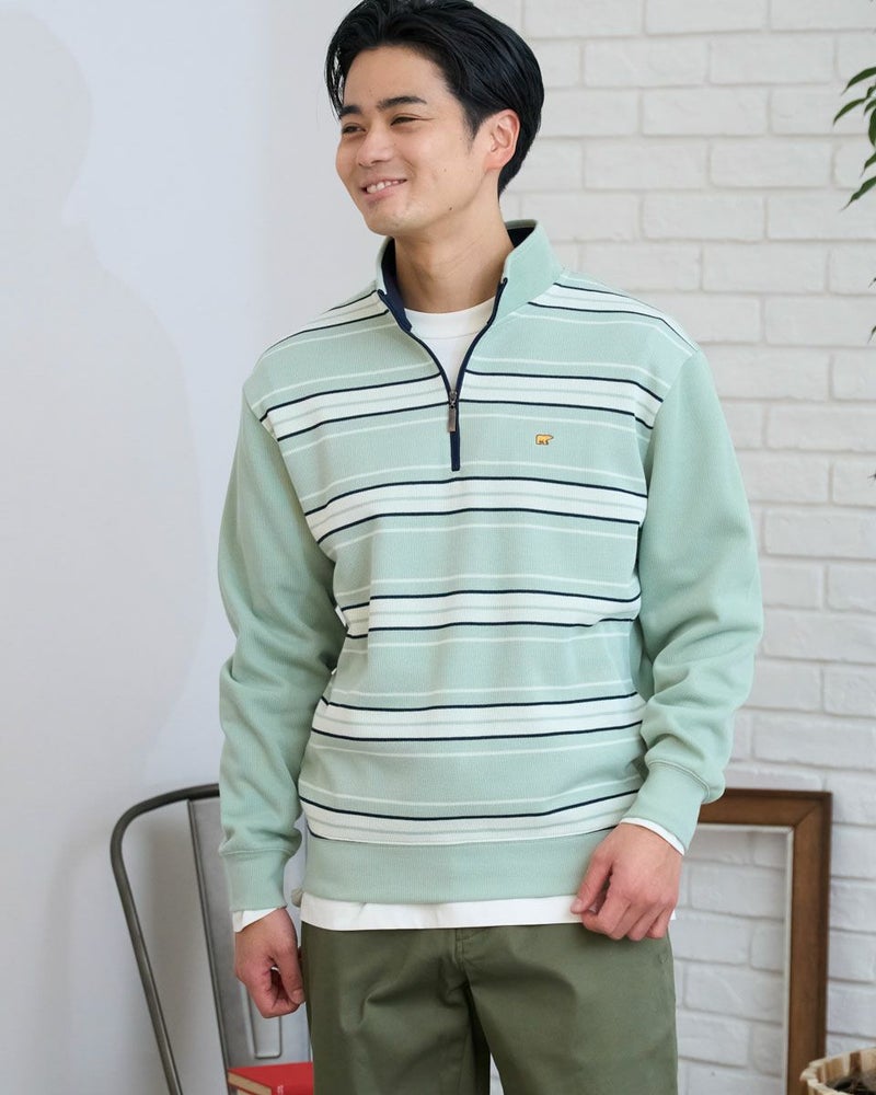 ハーフZIPスウェット