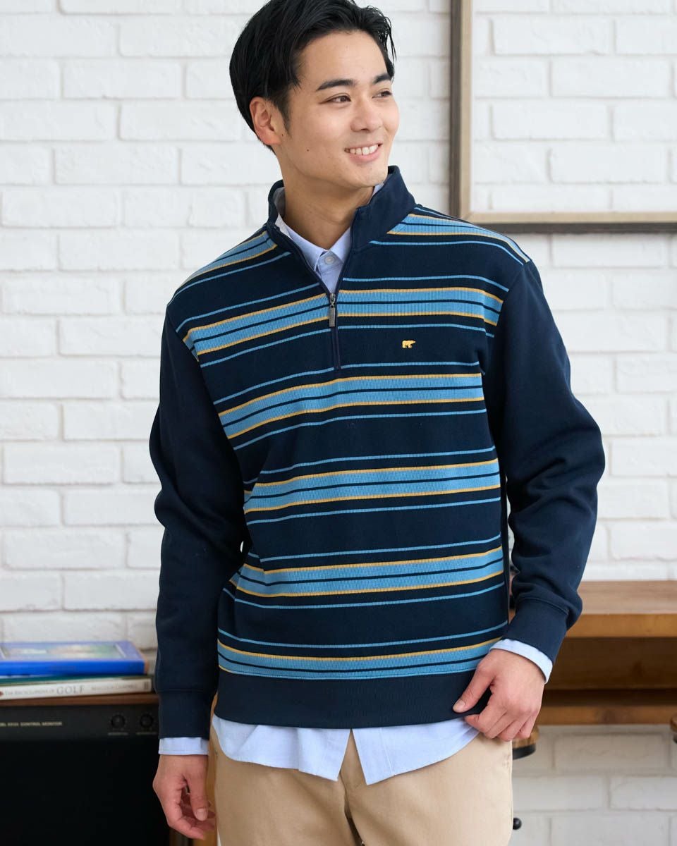 ハーフZIPスウェット