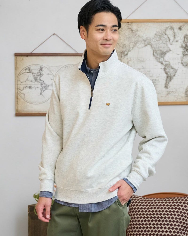 ハーフZIPスウェット