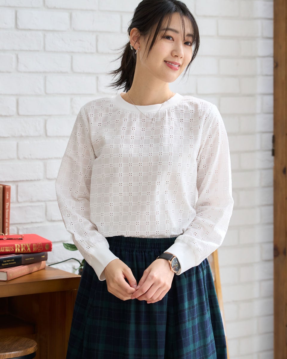 GoldenBear ゴールデンベア オーガニックコットンレースブラウス