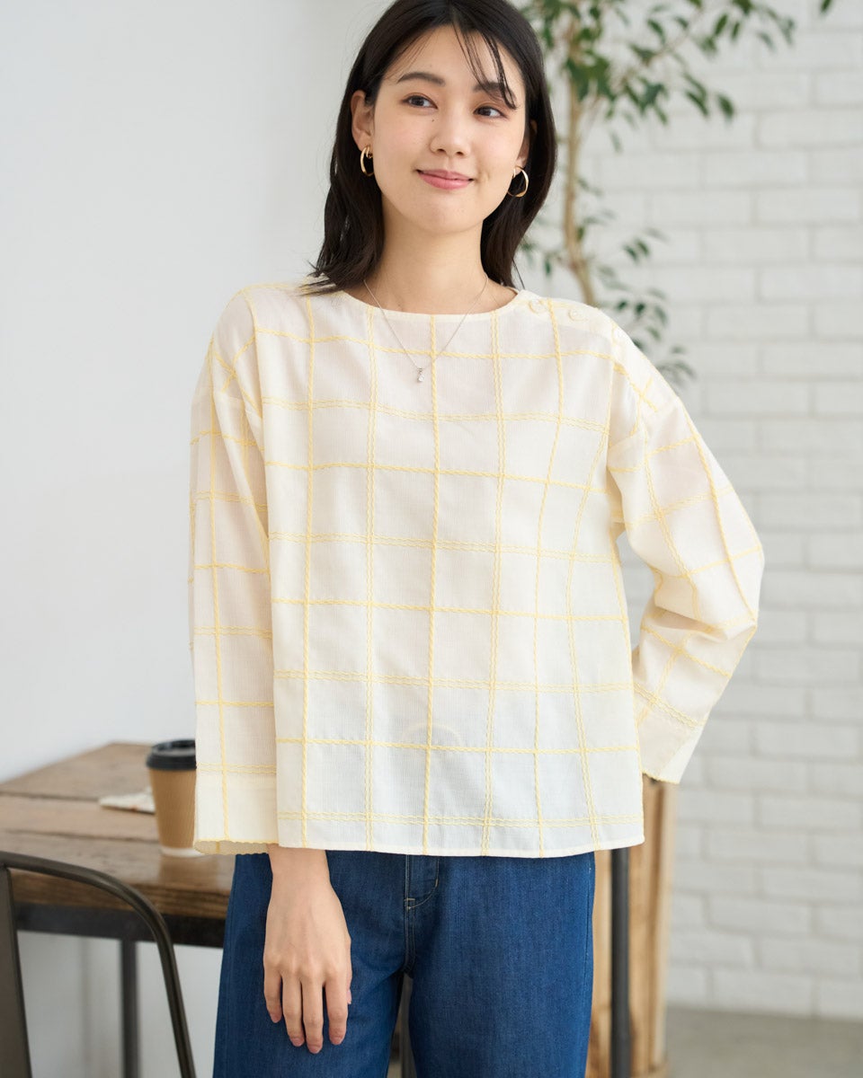 GOLDEN  / ゴールデングース | プリーツ プルオーバー トップス ブラウス | XS | ネイビー | レディース GOLDEN GOOSE / ゴールデングース | プリーツ プルオーバー トップス