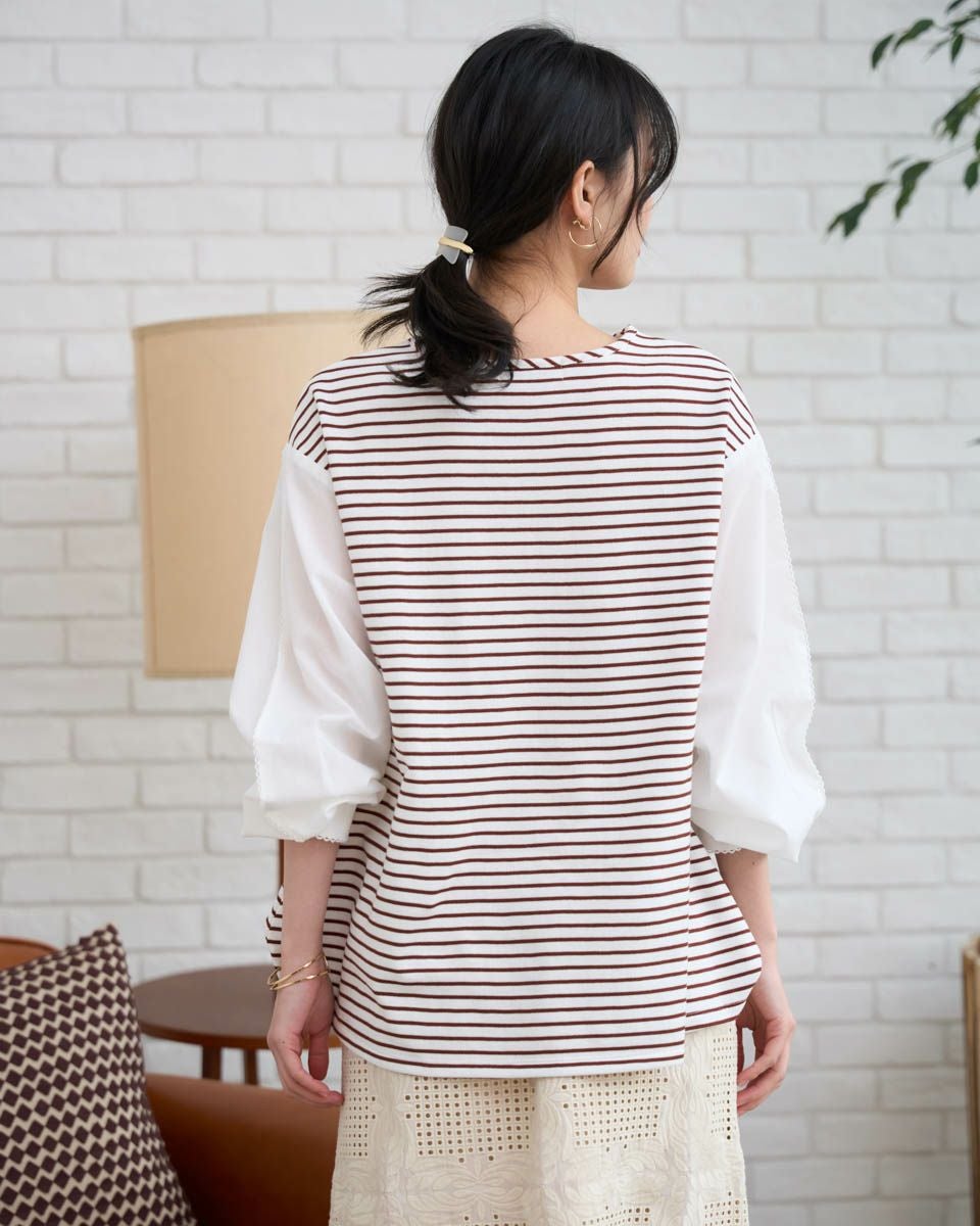 White Label布帛ドッキングワッフルカットソー | ゴールデンベアストア