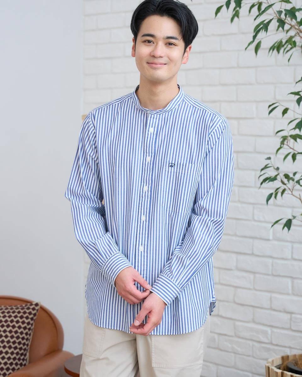 バンドカラーシャツ