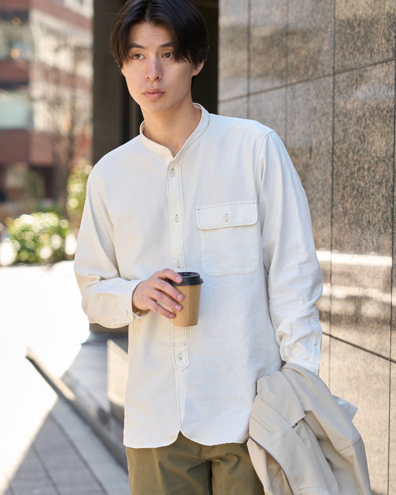 バンドカラーシャツ