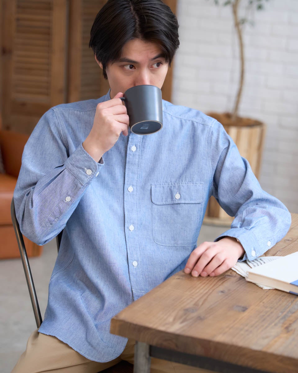 バンドカラーシャツ