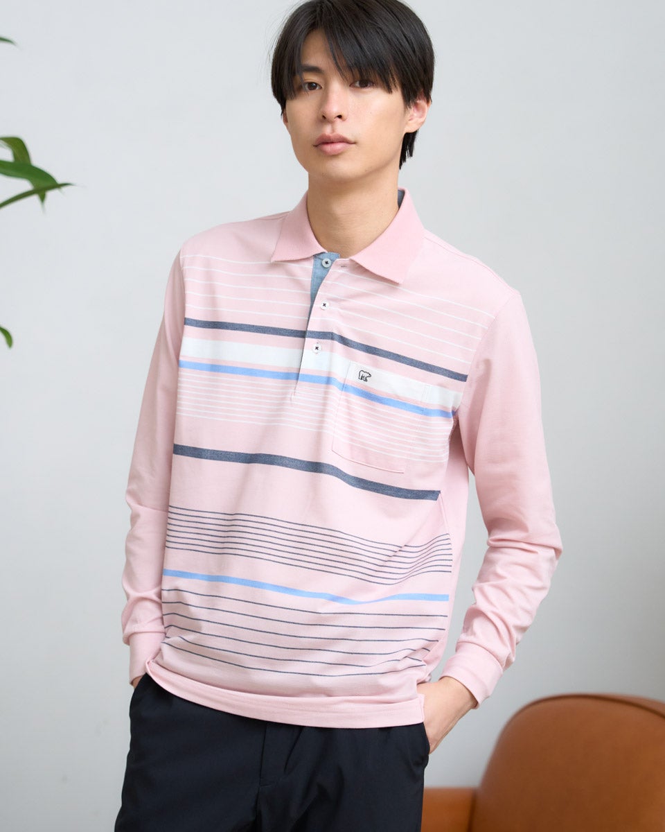 ORLEBAR BROWN ホワイト長袖ポロシャツ 通年]バートル 505 カノコ長袖ポロシャツ[左袖ポケット付](03-505