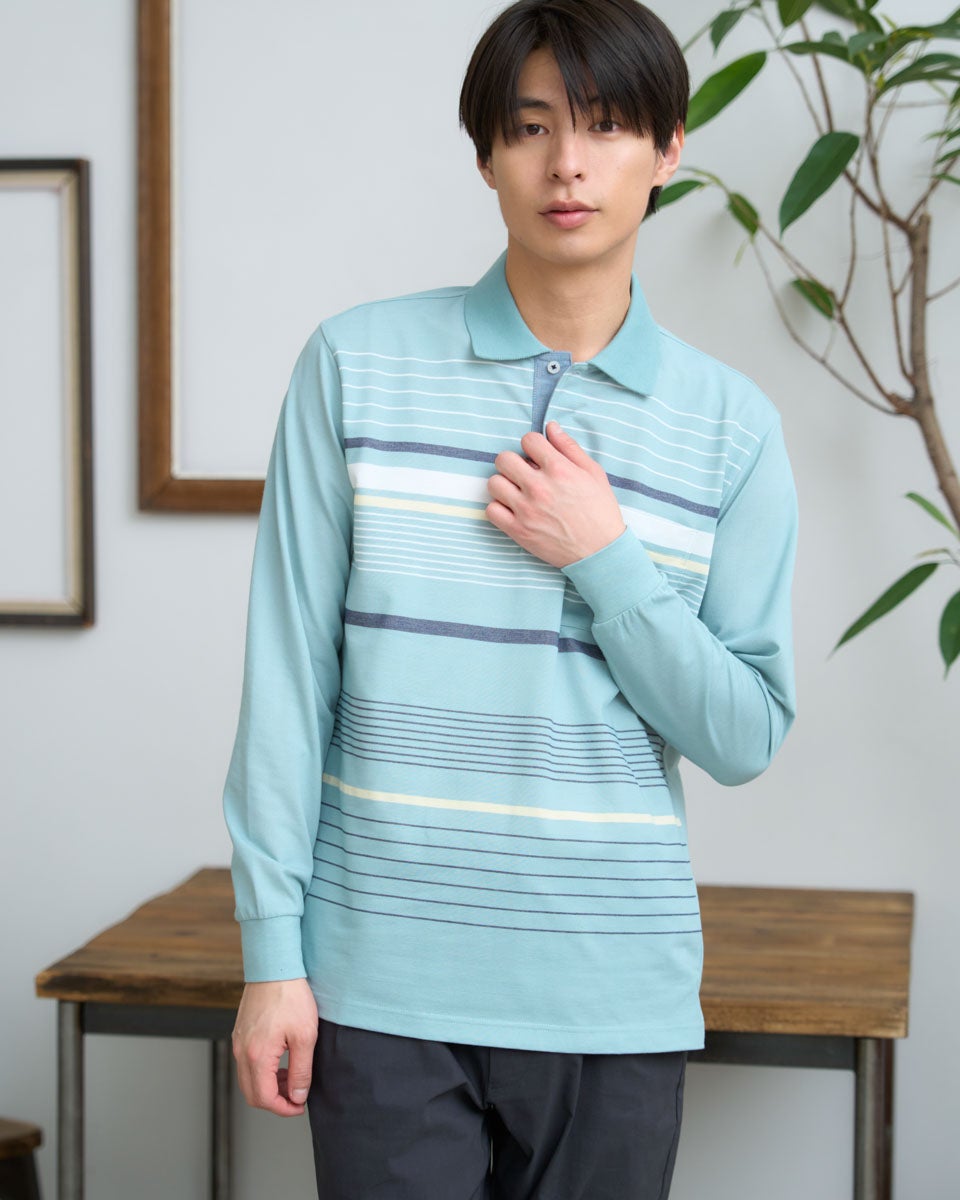 長袖ポロシャツ