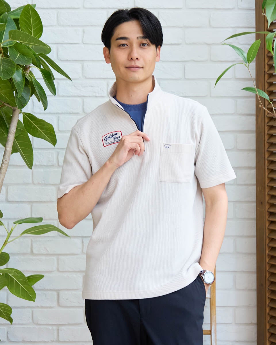 Golden Bear　ゴールデンベア　ZIPポロシャツ