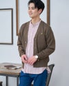 麻混ニットカーディガン