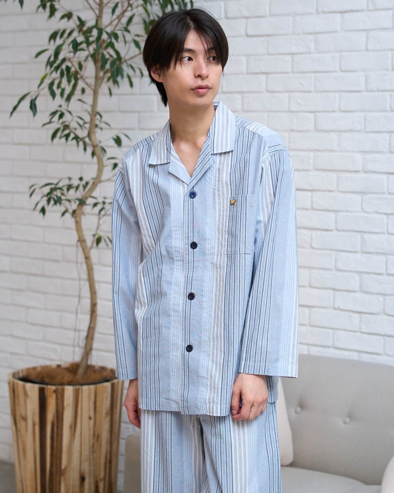 Golden Bear　ゴールデンベア　Home Wearストライプ柄テーラードパジャマ