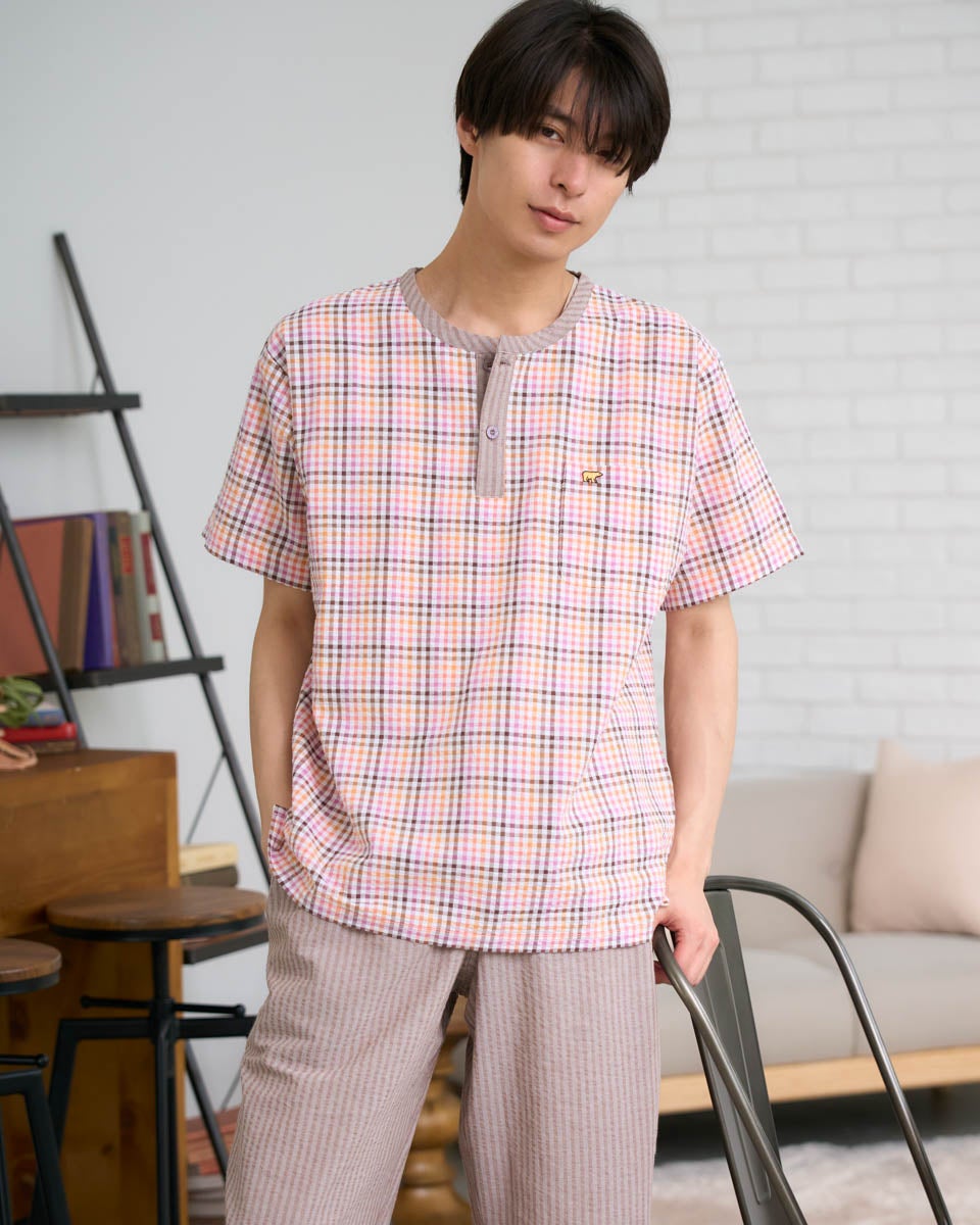 Golden Bear　ゴールデンベア　Home Wearサッカーチェック柄パジャマ