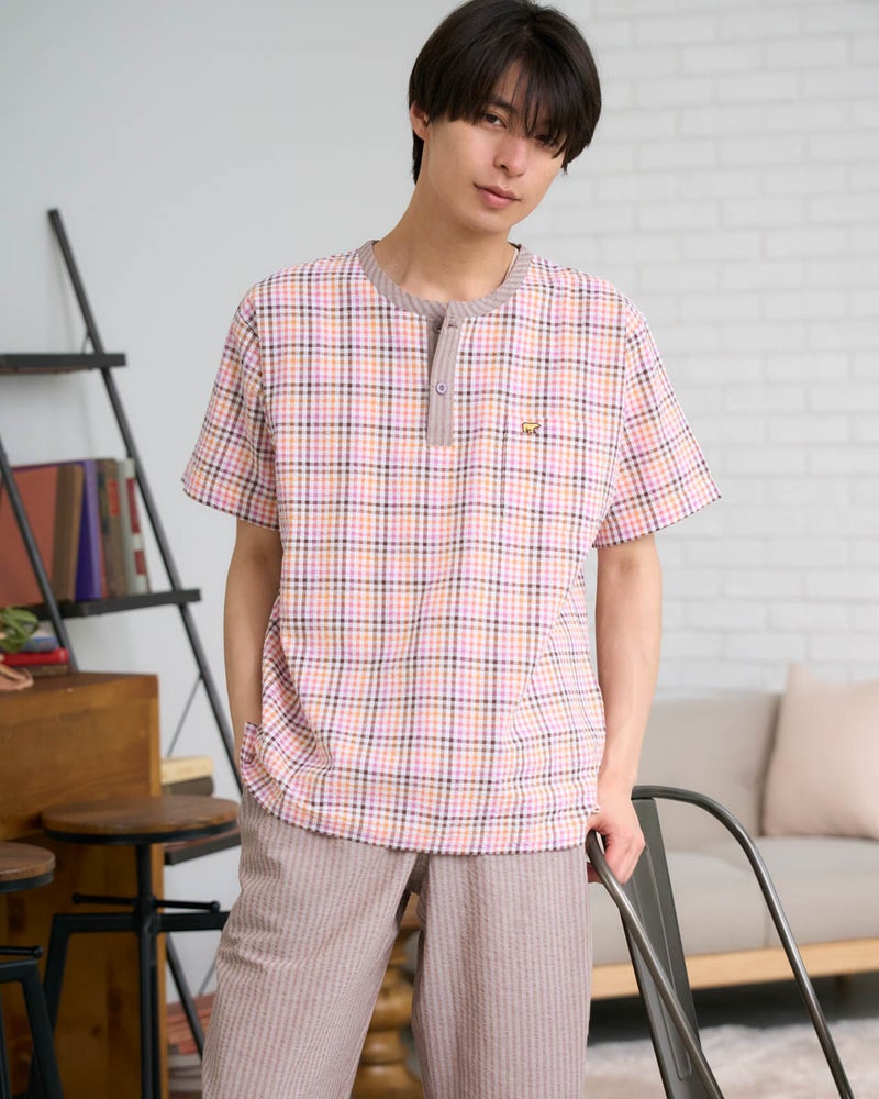Golden Bear　ゴールデンベア　Home Wearサッカーチェック柄パジャマ