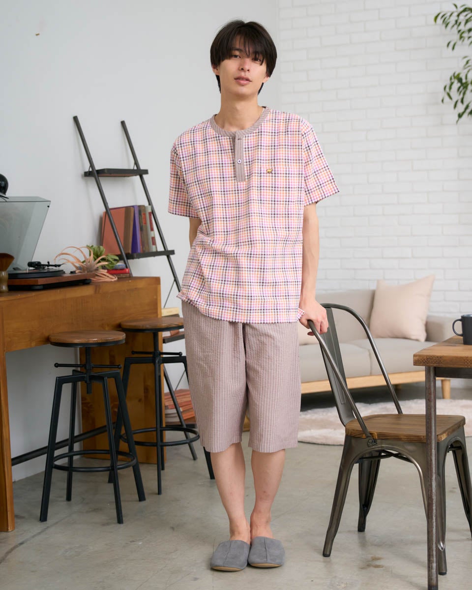 Golden Bear　ゴールデンベア　Home Wearサッカーチェック柄パジャマ