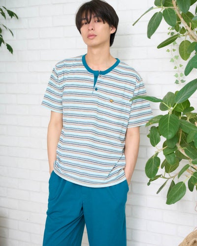 Golden Bear　ゴールデンベア　Home Wear鹿の子ボーダーパジャマ