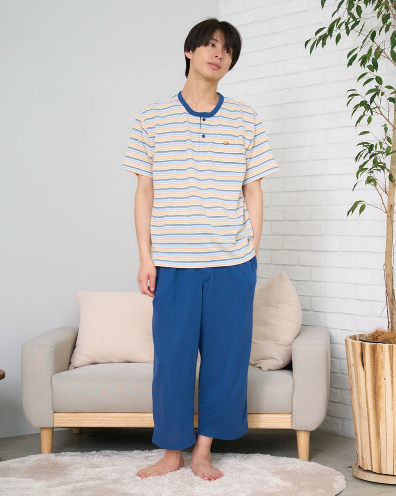 Golden Bear　ゴールデンベア　Home Wear鹿の子ボーダーパジャマ