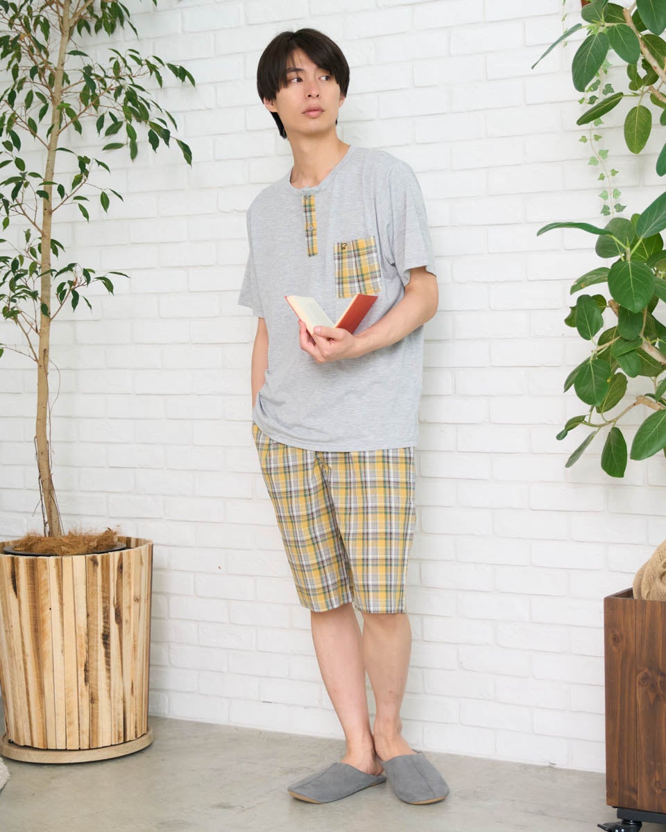 Golden Bear　ゴールデンベア　Home Wearヘンリー切り替えパジャマ