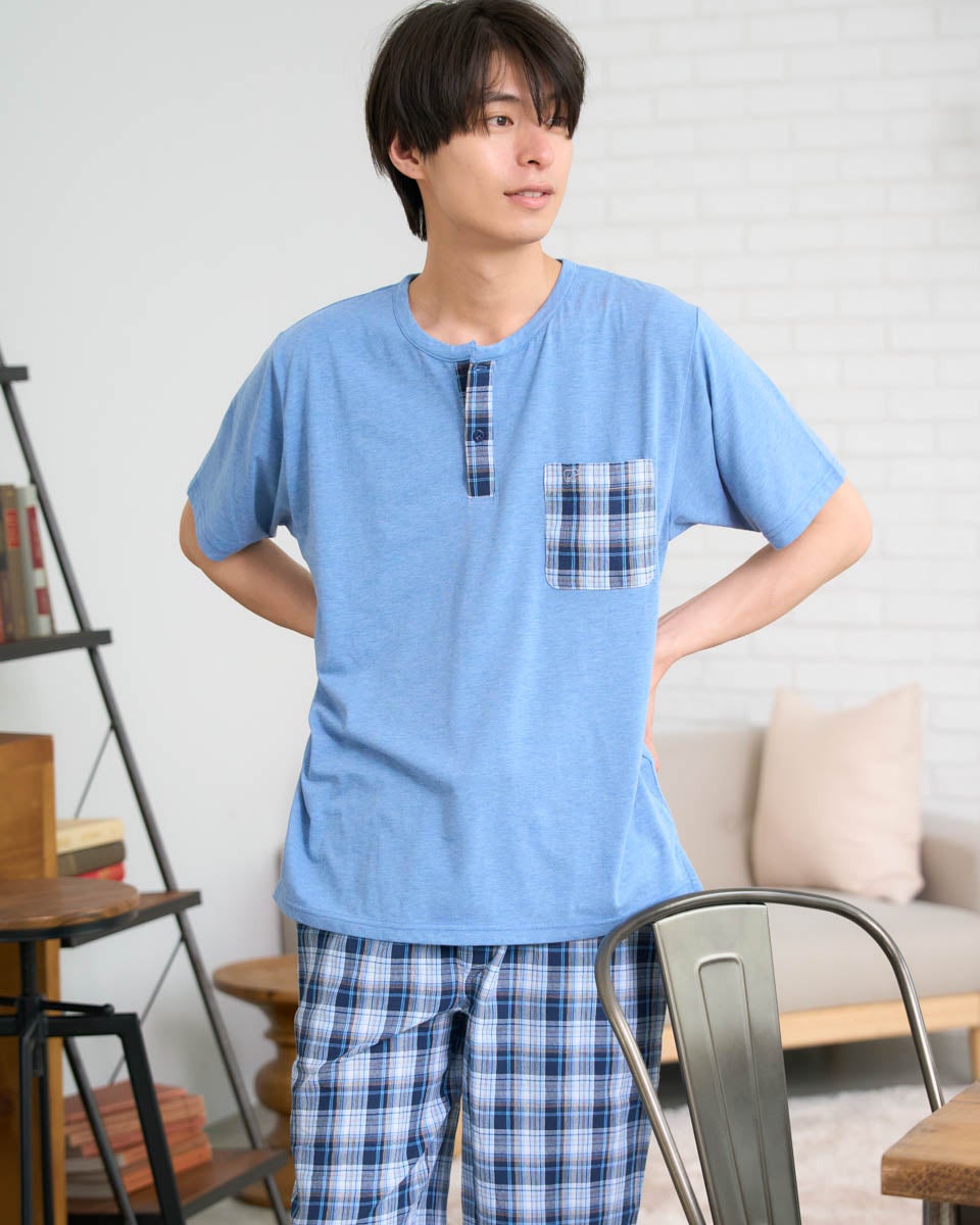 Golden Bear　ゴールデンベア　Home Wearヘンリー切り替えパジャマ