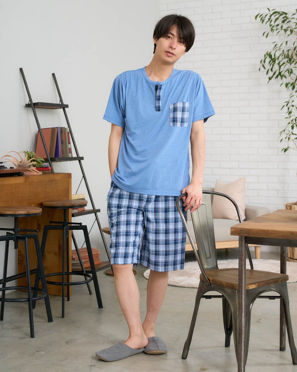 Golden Bear　ゴールデンベア　Home Wearヘンリー切り替えパジャマ