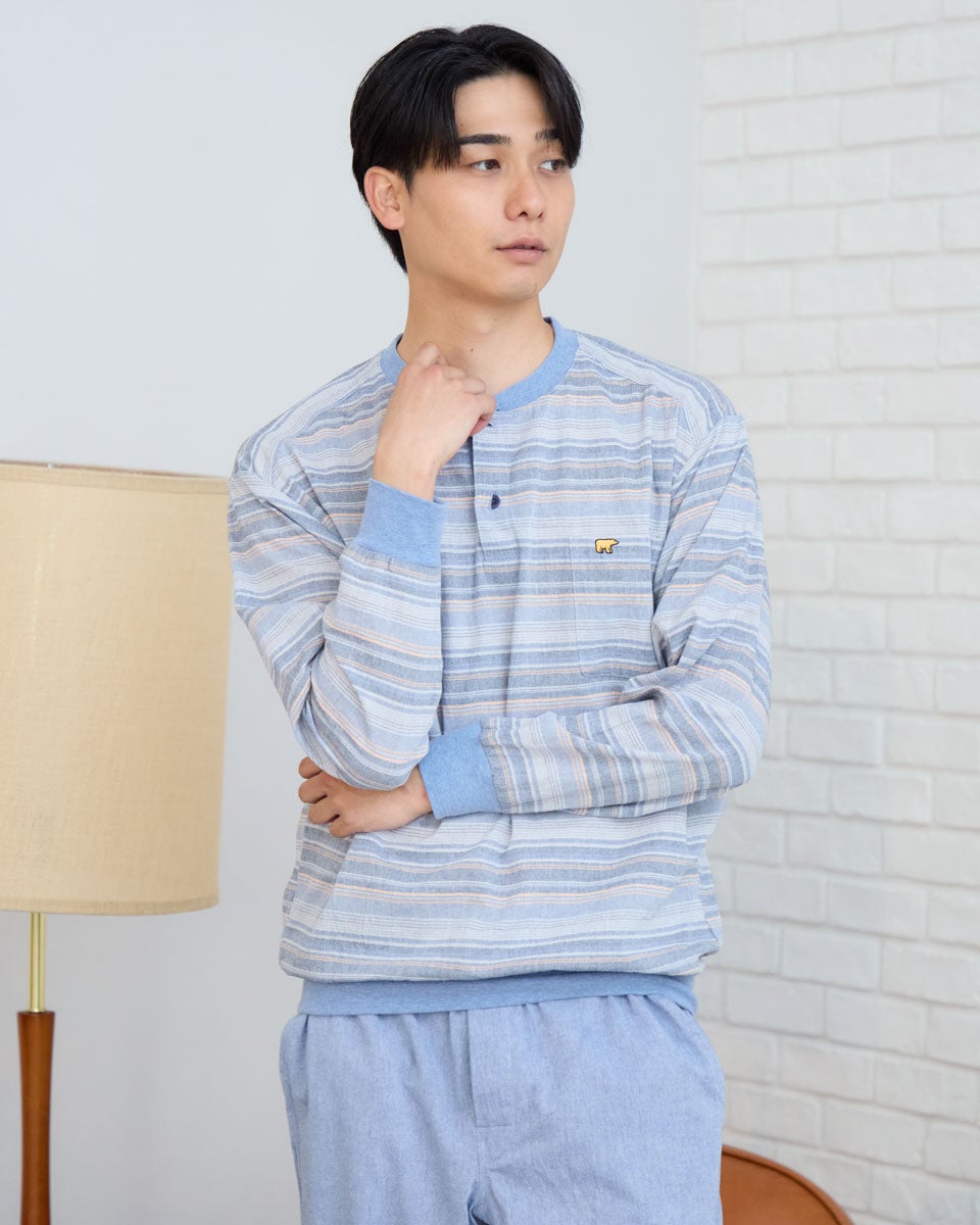 Home Wear強撚ボーダーパジャマ | ゴールデンベアストア