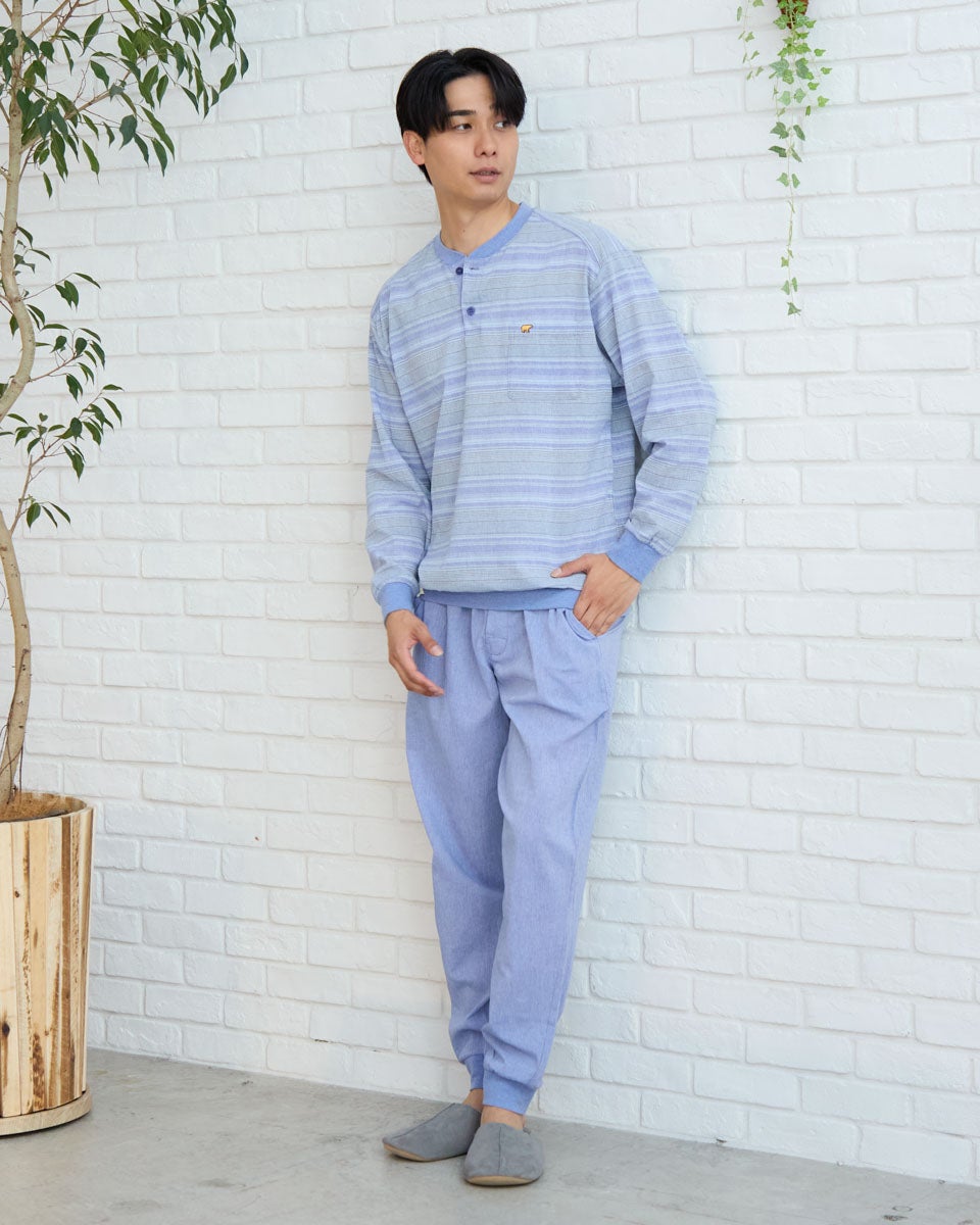 Home Wear強撚ボーダーパジャマ | ゴールデンベアストア