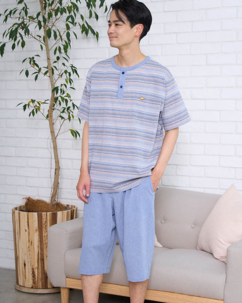 Golden Bear　ゴールデンベア　Home Wear強撚ボーダーパジャマ