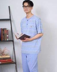 Golden Bear　ゴールデンベア　Home Wear強撚ボーダーパジャマ