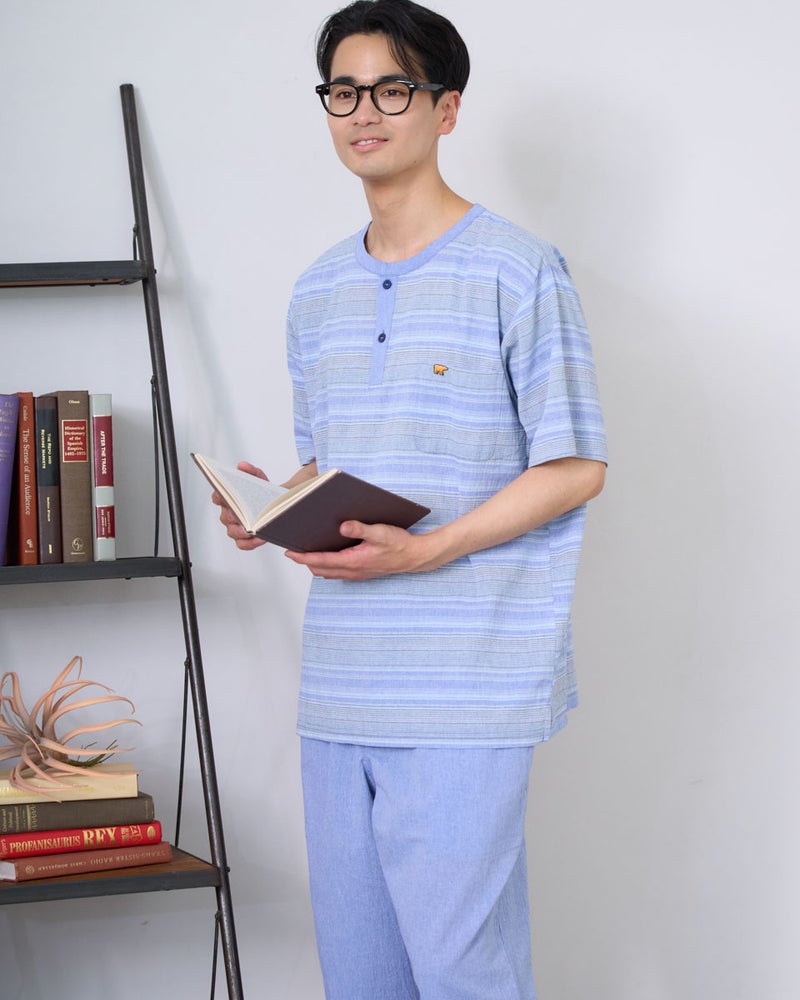 Golden Bear　ゴールデンベア　Home Wear強撚ボーダーパジャマ