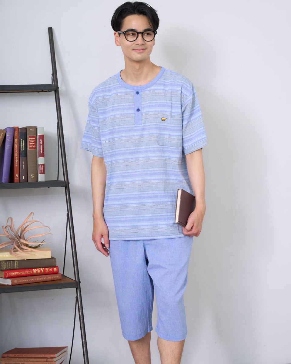 Home Wear強撚ボーダーパジャマ | ゴールデンベアストア