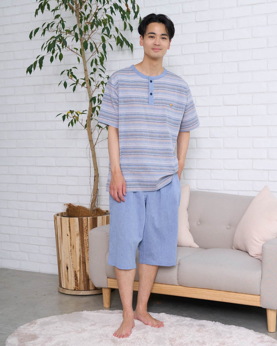 Home Wear強撚ボーダーパジャマ | ゴールデンベアストア