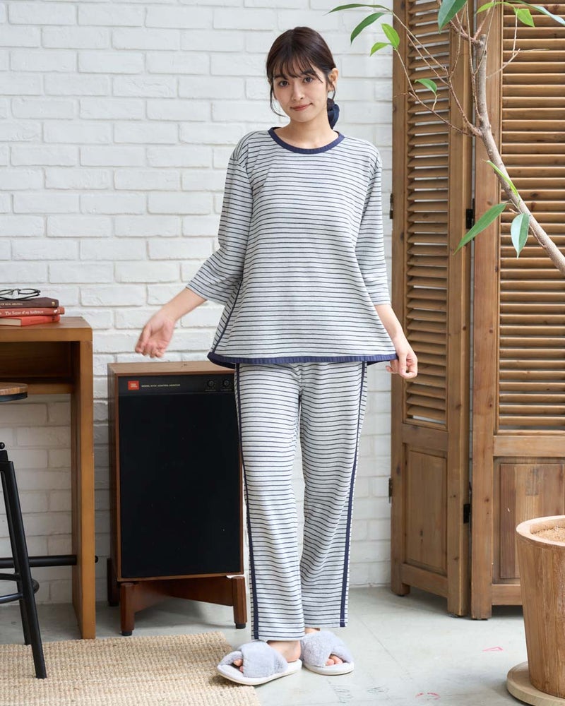 天竺ボーダーパジャマ