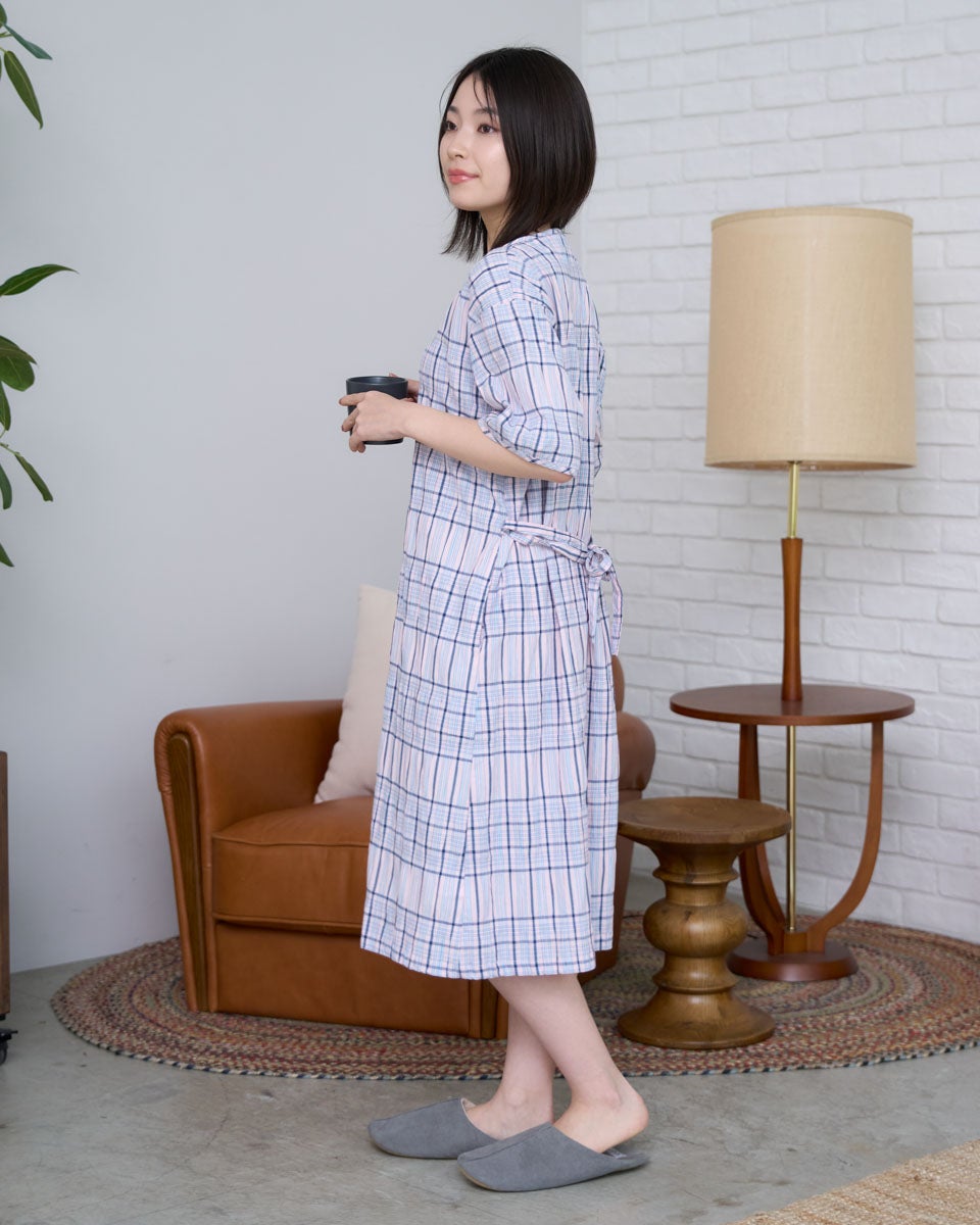 Home Wearチェックシャーリングワンピース | ゴールデンベアストア