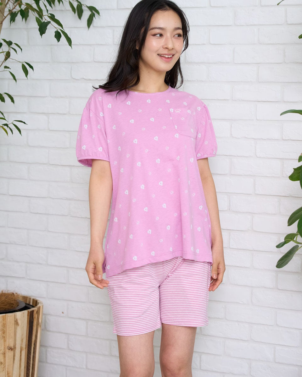 Home WearプリントT＆ボーダーハーフパンツ | ゴールデンベアストア