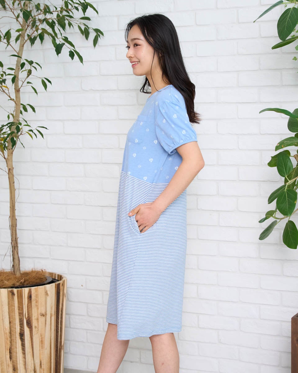 Home Wearプリント切り替えワンピース | ゴールデンベアストア