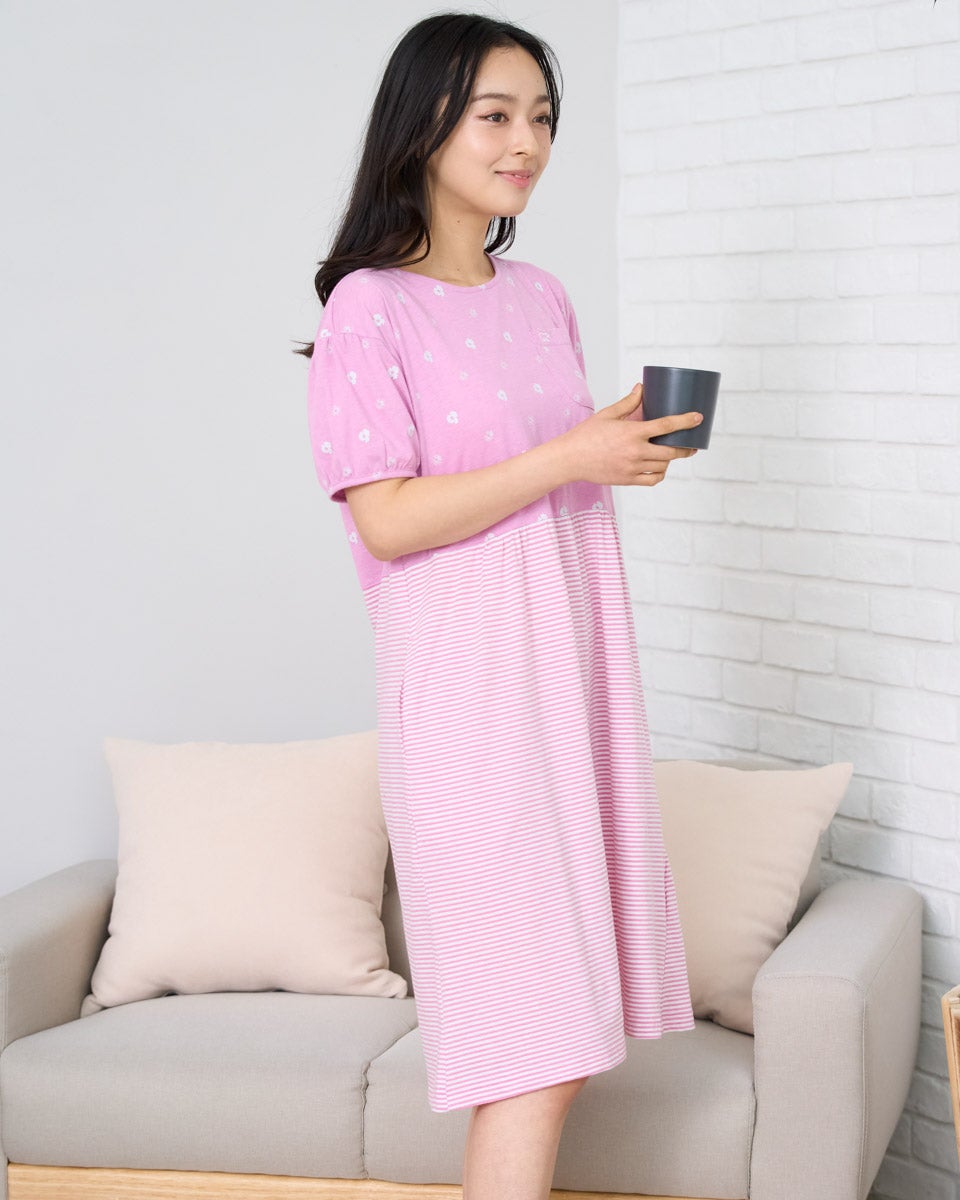 Home Wearプリント切り替えワンピース | ゴールデンベアストア