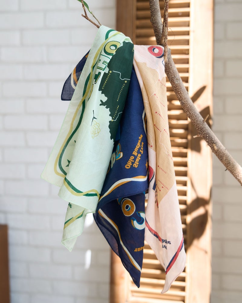 GoldenBear ゴールデンベア オーガニックコットンプリントバンダナ