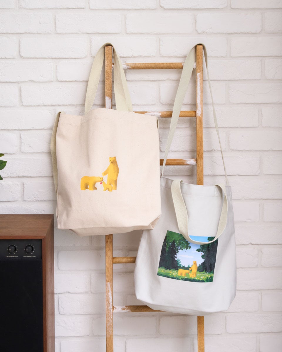 Golden Bearとーとばっぐトートバッグ クマ勢ぞろい】ゴールデンベア帆布トートバッグ