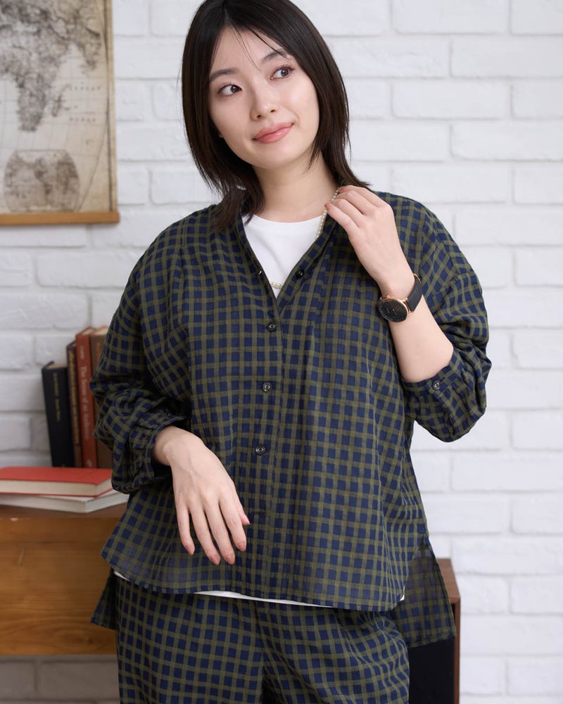 GoldenBear ゴールデンベア 麻混チュニックシャツ