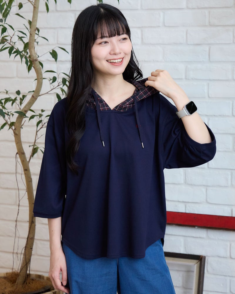 GoldenBear ゴールデンベア GBチェックフードTシャツ