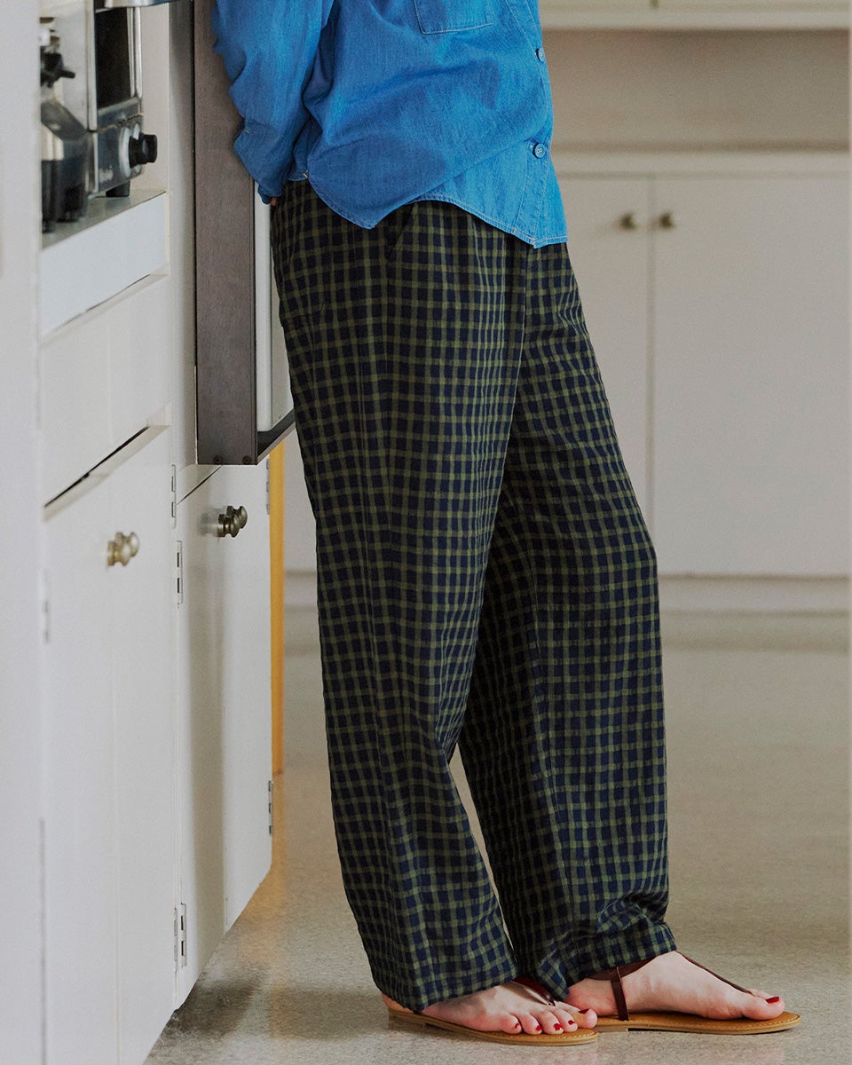 GoldenBear ゴールデンベア 麻混ストレートパンツ