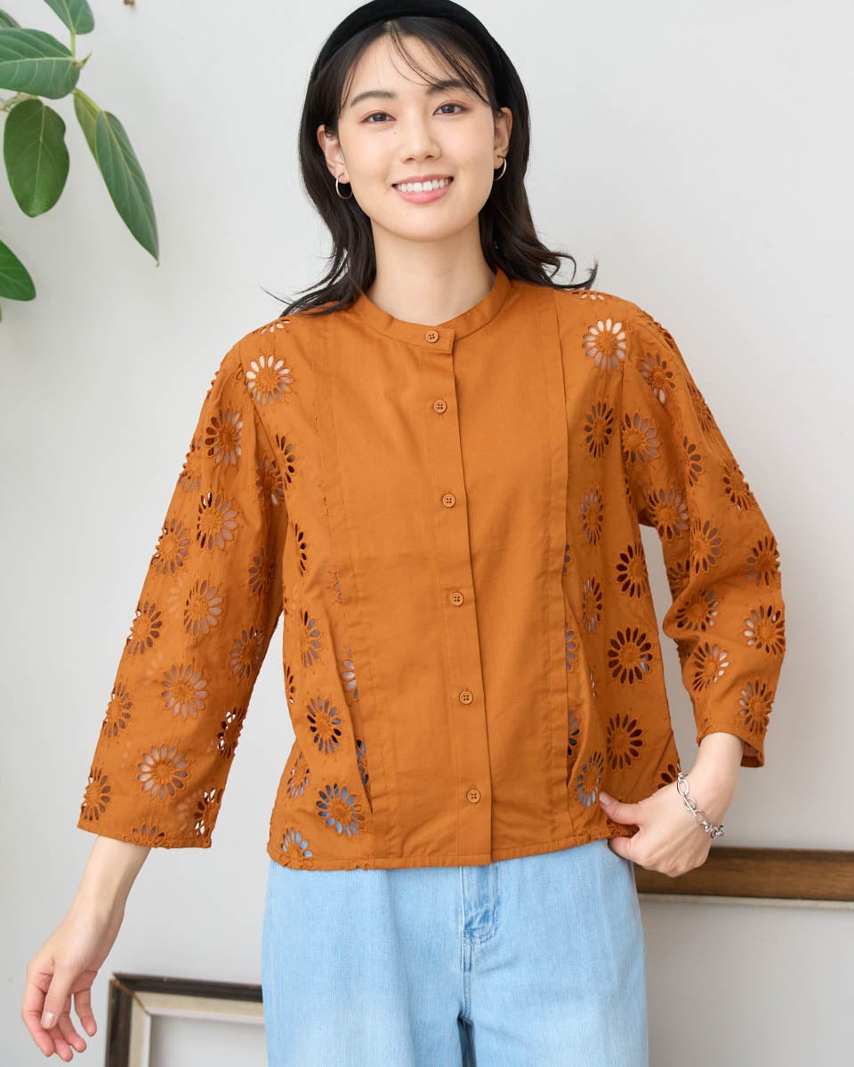 GoldenBear ゴールデンベア 袖レースブラウス