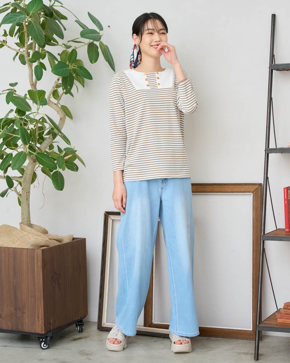 White Labelマリンボーダーカットソー | ゴールデンベアストア
