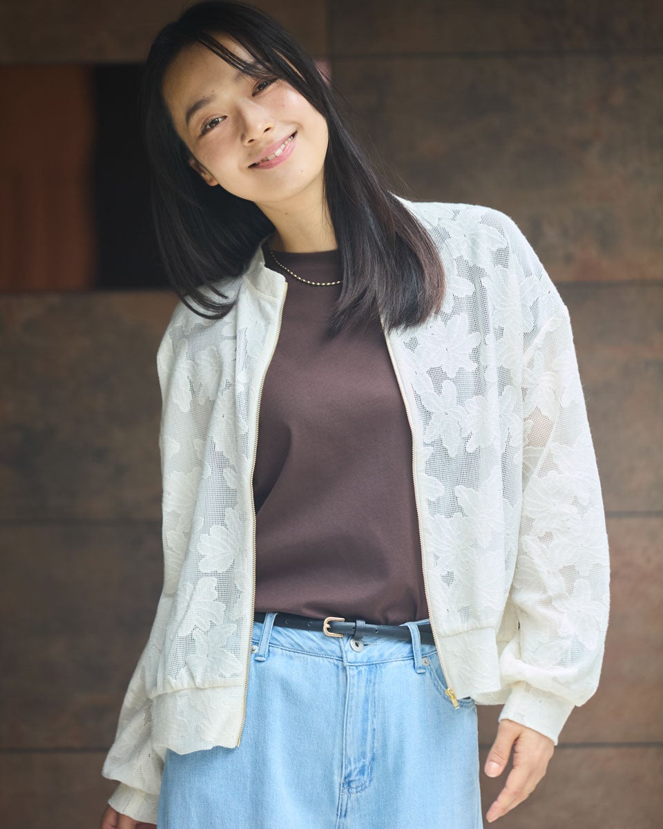 GoldenBear ゴールデンベア ZIPレースカーディガン