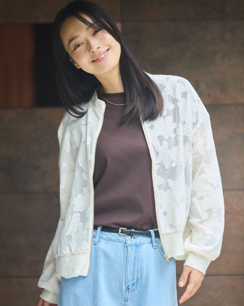 GoldenBear ゴールデンベア ZIPレースカーディガン