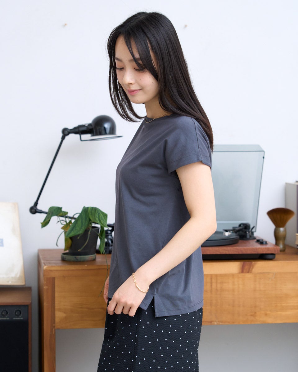 新品・未使用【SLOANE 】ウールxコットン フリンジフレンチスリーブ　2 White LabelフレンチスリーブTシャツ | ゴールデンベアストア
