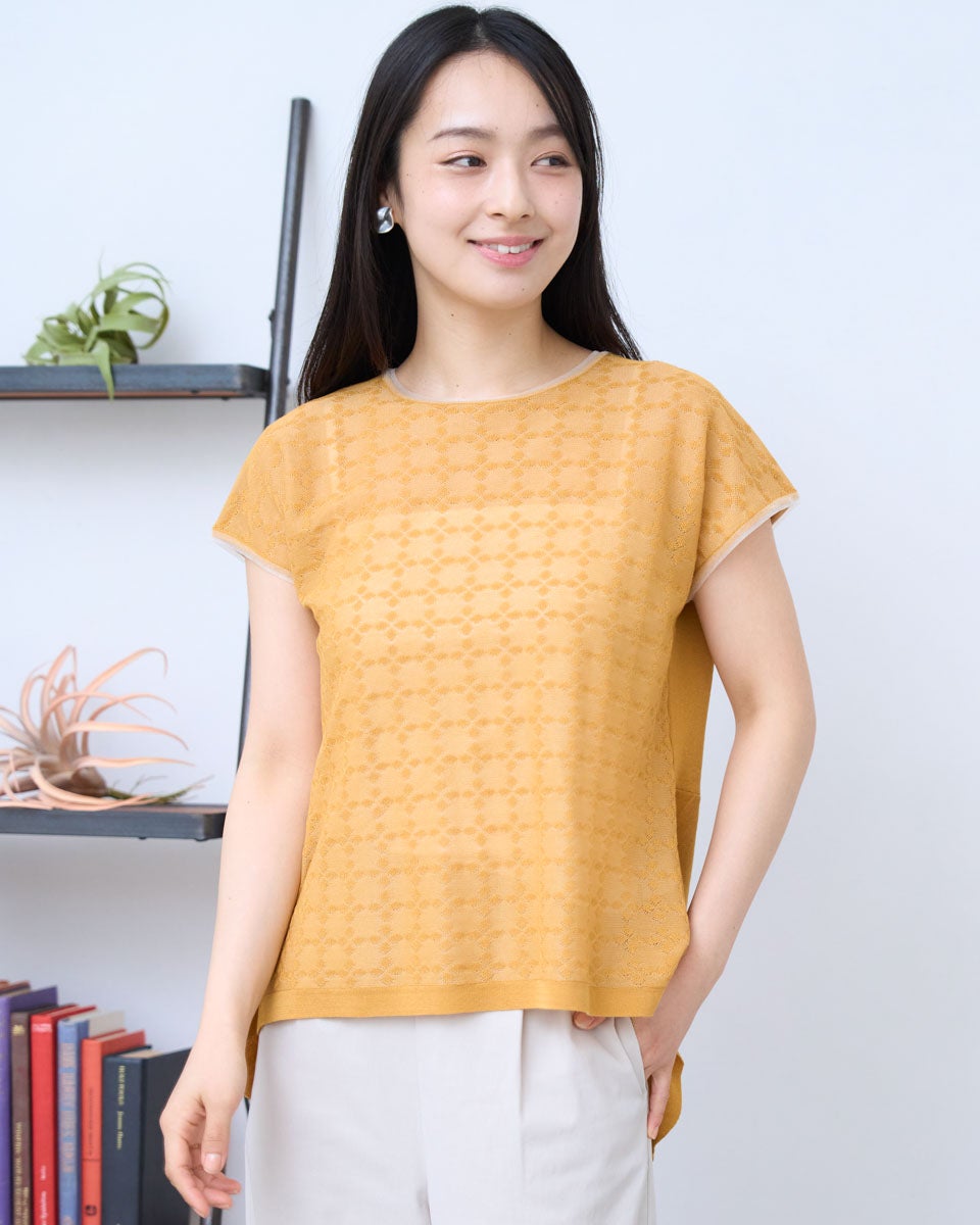 GoldenBear ゴールデンベア バックペプラムニット