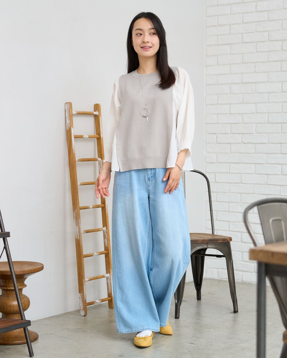 White Label布帛ドッキングニット | ゴールデンベアストア