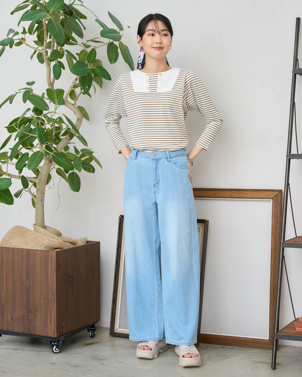 White Labelワイドデニムパンツ | ゴールデンベアストア