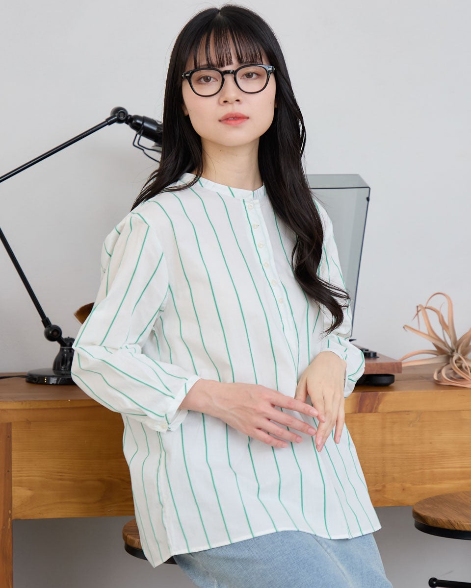 コットン セット トップ・オーガニック コットン　ブラウスです(^^) for/c（フォーシー） ブラウス シャツ Vネックカーディガンブラウス