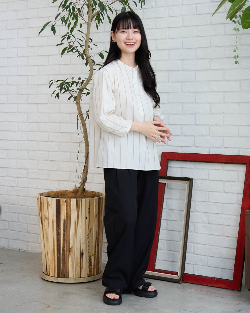 新品  BED&amp;BREAKFAST/ソフトコットンブラウス QUEEN SIZEオーガニックコットンブラウス | ゴールデンベアストア