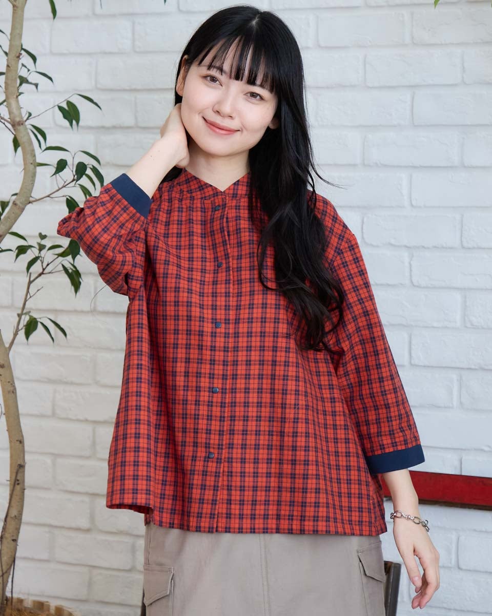 2月26日までお取り置き☆aiiiiin_uさま専用☆チェックシャツガウン36 QUEEN SIZE綿麻チェックシャツ | ゴールデンベアストア